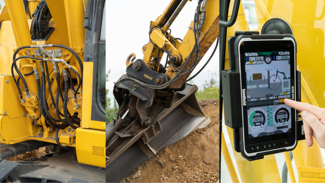 Smart Construction Retrofit is equipped with a payload meter to measure the payload of the bucket and prevent non-optimized haul truck loads